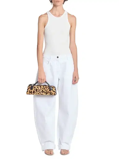 Alaïa Women's Teckel Leopard Suede Clutch - Brun Sepia | Thumbnail 2 Alaïa Women's Teckel Leopard Suede Clutch - Brun Sepia | Thumbnail 2
