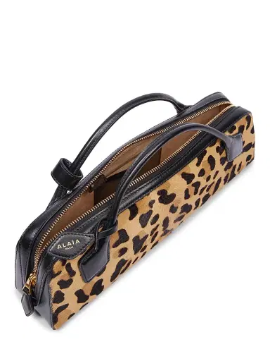 Alaïa Women's Teckel Leopard Suede Clutch - Brun Sepia | Thumbnail 3 Alaïa Women's Teckel Leopard Suede Clutch - Brun Sepia | Thumbnail 3