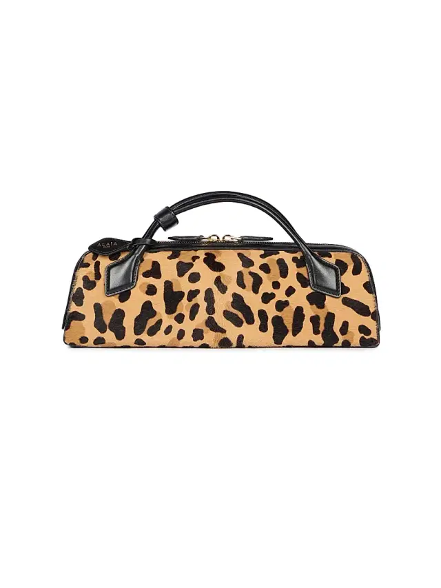 Women's Teckel Leopard Suede Clutch - Brun Sepia Women's Teckel Leopard Suede Clutch - Brun Sepia