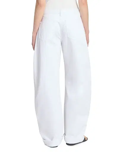 Alaïa Women's Barrel Mid-Rise Jeans - Blanc | Thumbnail 5 Alaïa Women's Barrel Mid-Rise Jeans - Blanc | Thumbnail 5
