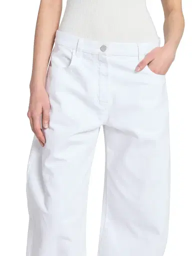 Alaïa Women's Barrel Mid-Rise Jeans - Blanc | Thumbnail 6 Alaïa Women's Barrel Mid-Rise Jeans - Blanc | Thumbnail 6