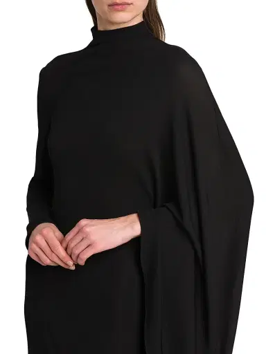 Stella McCartney Women's Crepe Jersey Turtleneck Cape Midi-Dress | Thumbnail 7 Stella McCartney Women's Crepe Jersey Turtleneck Cape Midi-Dress | Thumbnail 7