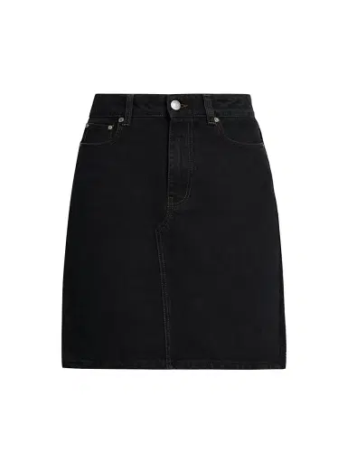 Stella McCartney Women's Denim-Lace A-Line Miniskirt - Black | Thumbnail 1 Stella McCartney Women's Denim-Lace A-Line Miniskirt - Black | Thumbnail 1