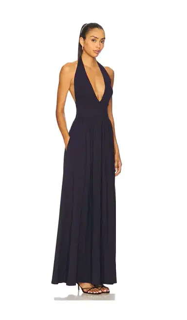 susana monaco Halter Gathered Dress | Thumbnail 2 susana monaco Halter Gathered Dress | Thumbnail 2