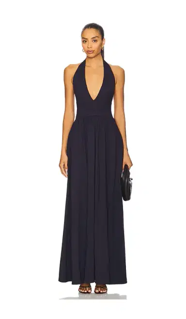 susana monaco Halter Gathered Dress | Thumbnail 1 susana monaco Halter Gathered Dress | Thumbnail 1