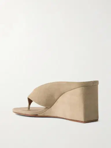 Alaïa Tong 75 Suede Wedge Sandals | Thumbnail 3 Alaïa Tong 75 Suede Wedge Sandals | Thumbnail 3