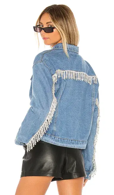 superdown Raya Rhinestone Fringe Jacket. | Thumbnail 1 superdown Raya Rhinestone Fringe Jacket. | Thumbnail 1