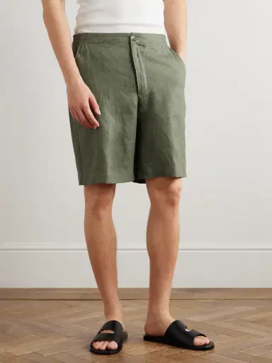 Loro Piana Nolan Straight-Leg Linen Shorts - Men | Thumbnail 3 Loro Piana Nolan Straight-Leg Linen Shorts - Men | Thumbnail 3
