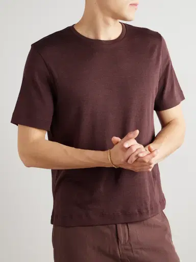 Loro Piana Mazzorbo Silk and Cotton-Blend Jersey T-Shirt - Men | Thumbnail 3 Loro Piana Mazzorbo Silk and Cotton-Blend Jersey T-Shirt - Men | Thumbnail 3