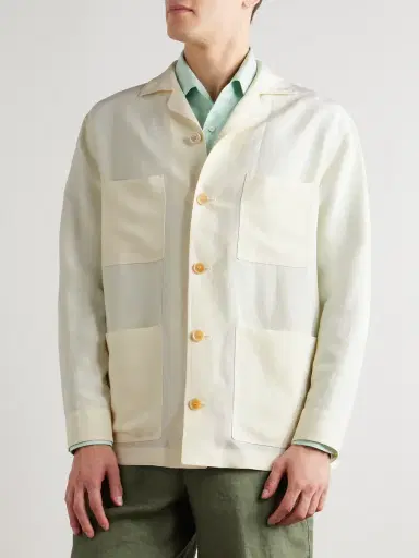 Loro Piana Joele Linen and Silk-Blend Overshirt - Men | Thumbnail 3 Loro Piana Joele Linen and Silk-Blend Overshirt - Men | Thumbnail 3