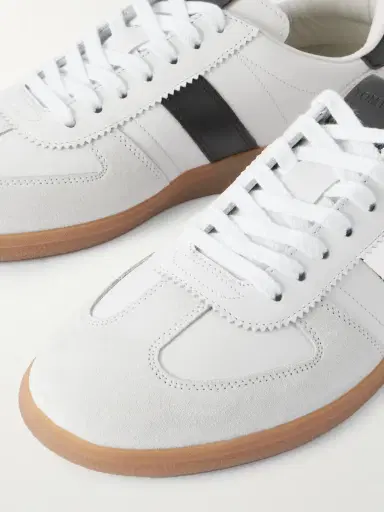 Tom Ford Archer Suede-Trimmed Leather Sneakers - Men | Thumbnail 5 Tom Ford Archer Suede-Trimmed Leather Sneakers - Men | Thumbnail 5
