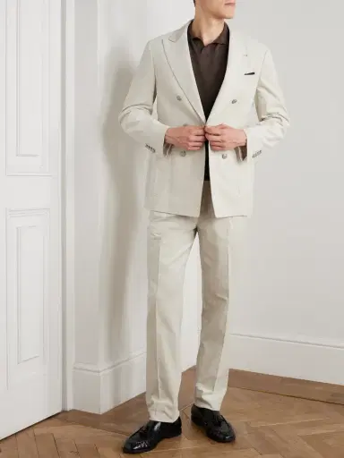 Brunello Cucinelli Straight-Leg Pleated Cotton-Corduroy Suit Trousers - Men | Thumbnail 3 Brunello Cucinelli Straight-Leg Pleated Cotton-Corduroy Suit Trousers - Men | Thumbnail 3