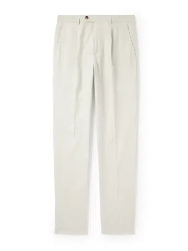 Brunello Cucinelli Straight-Leg Pleated Cotton-Corduroy Suit Trousers - Men | Thumbnail 1 Brunello Cucinelli Straight-Leg Pleated Cotton-Corduroy Suit Trousers - Men | Thumbnail 1