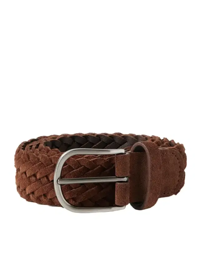 3.5cm Woven Suede Belt - Men 3.5cm Woven Suede Belt - Men