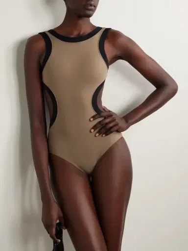 Staud Dolce Open-back Two-tone Swimsuit | Thumbnail 2 Staud Dolce Open-back Two-tone Swimsuit | Thumbnail 2