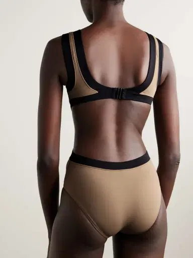 Staud Dolce Open-back Two-tone Swimsuit | Thumbnail 3 Staud Dolce Open-back Two-tone Swimsuit | Thumbnail 3