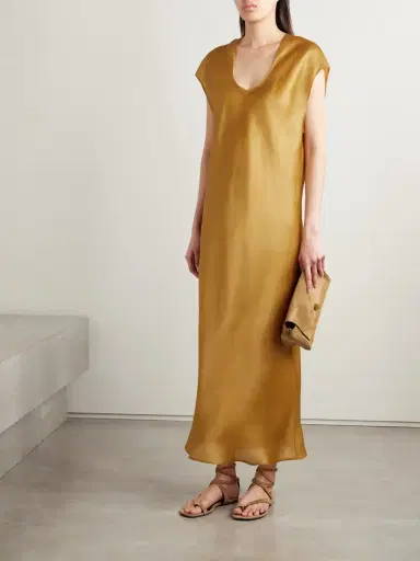 Khaite Darby Silk-organza Midi Dress | Thumbnail 2 Khaite Darby Silk-organza Midi Dress | Thumbnail 2