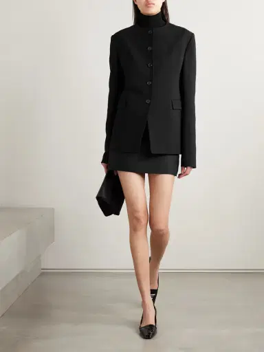 Khaite Jett Wool And Silk-blend Faille Mini Skirt | Thumbnail 2 Khaite Jett Wool And Silk-blend Faille Mini Skirt | Thumbnail 2