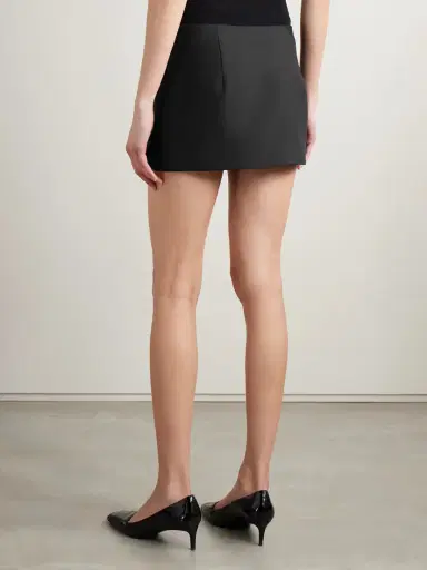 Khaite Jett Wool And Silk-blend Faille Mini Skirt | Thumbnail 4 Khaite Jett Wool And Silk-blend Faille Mini Skirt | Thumbnail 4