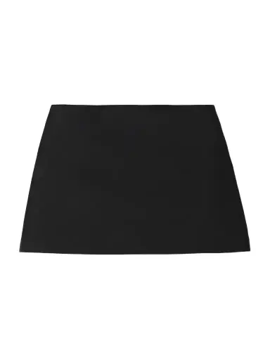 Khaite Jett Wool And Silk-blend Faille Mini Skirt | Thumbnail 1 Khaite Jett Wool And Silk-blend Faille Mini Skirt | Thumbnail 1