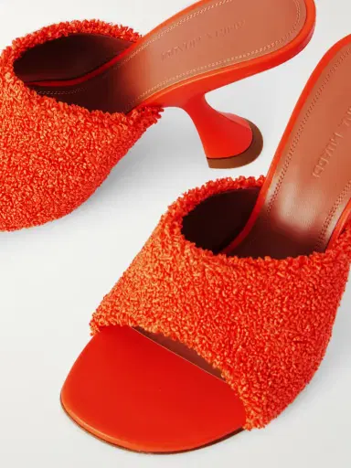 Amina Muaddi Taylor Leather-trimmed Raffia Mules | Thumbnail 4 Amina Muaddi Taylor Leather-trimmed Raffia Mules | Thumbnail 4
