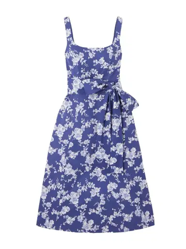 Carolina Herrera Belted Floral-print Faille Midi Dress | Thumbnail 1 Carolina Herrera Belted Floral-print Faille Midi Dress | Thumbnail 1