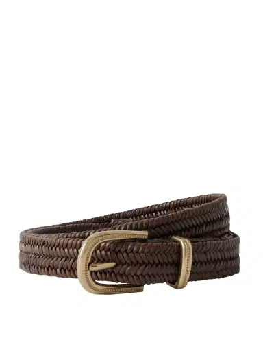 Brunello Cucinelli Woven Leather Belt | Thumbnail 1 Brunello Cucinelli Woven Leather Belt | Thumbnail 1