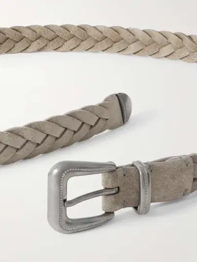 Brunello Cucinelli Cinta Woven Suede Belt | Thumbnail 3 Brunello Cucinelli Cinta Woven Suede Belt | Thumbnail 3