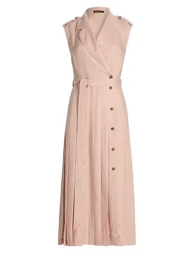 Loro Piana Women's Bryce Twill Trench Midi-Dress - Pineapple Rose | Thumbnail 1 Loro Piana Women's Bryce Twill Trench Midi-Dress - Pineapple Rose | Thumbnail 1