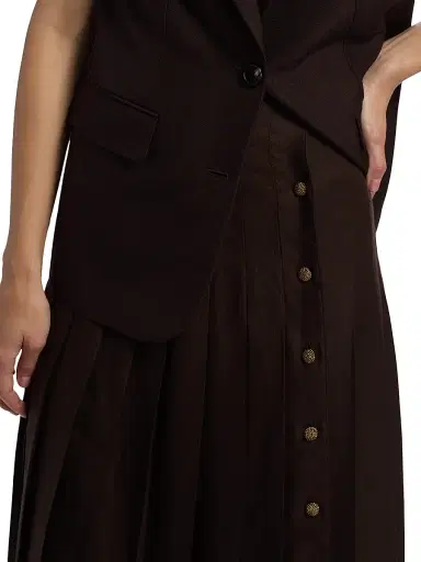 Loro Piana Women's Yasmina Tied Midi-Skirt - Carobbean | Thumbnail 6 Loro Piana Women's Yasmina Tied Midi-Skirt - Carobbean | Thumbnail 6