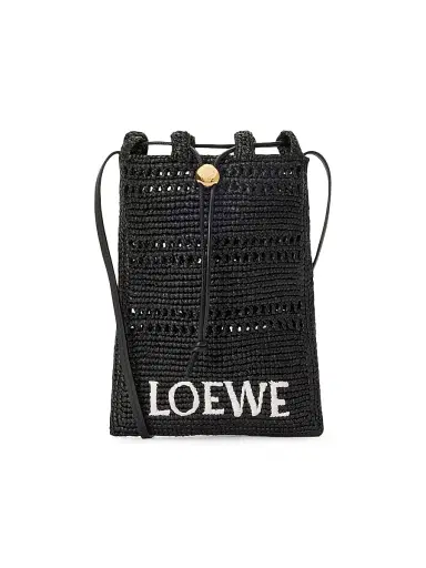 LOEWE Men's x Paula's Ibiza Drawstring Pocket Bucket Bag - Black | Thumbnail 1 LOEWE Men's x Paula's Ibiza Drawstring Pocket Bucket Bag - Black | Thumbnail 1