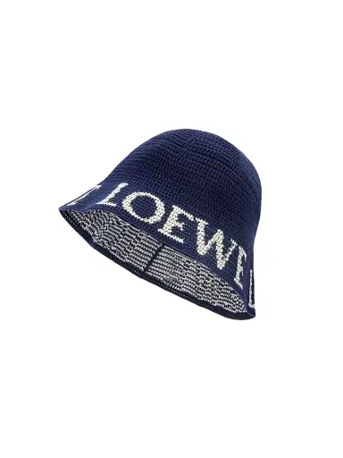 LOEWE Men's x Paula's Ibiza Knit Bucket Hat - Deep Navy | Thumbnail 2 LOEWE Men's x Paula's Ibiza Knit Bucket Hat - Deep Navy | Thumbnail 2