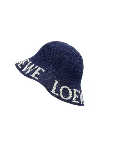 LOEWE Men's x Paula's Ibiza Knit Bucket Hat - Deep Navy | Thumbnail 3 LOEWE Men's x Paula's Ibiza Knit Bucket Hat - Deep Navy | Thumbnail 3