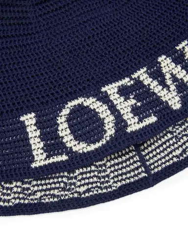 LOEWE Men's x Paula's Ibiza Knit Bucket Hat - Deep Navy | Thumbnail 4 LOEWE Men's x Paula's Ibiza Knit Bucket Hat - Deep Navy | Thumbnail 4