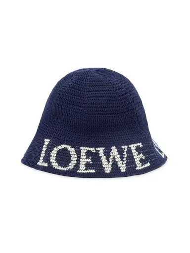 LOEWE Men's x Paula's Ibiza Knit Bucket Hat - Deep Navy | Thumbnail 1 LOEWE Men's x Paula's Ibiza Knit Bucket Hat - Deep Navy | Thumbnail 1