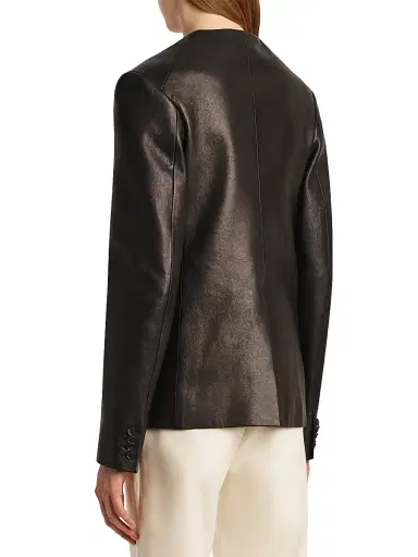 Khaite Women's Jameson Leather Jacket - Black | Thumbnail 4 Khaite Women's Jameson Leather Jacket - Black | Thumbnail 4
