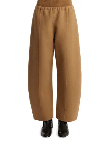 Khaite Women's Clover Fleece Wool Pants - Camel | Thumbnail 3 Khaite Women's Clover Fleece Wool Pants - Camel | Thumbnail 3