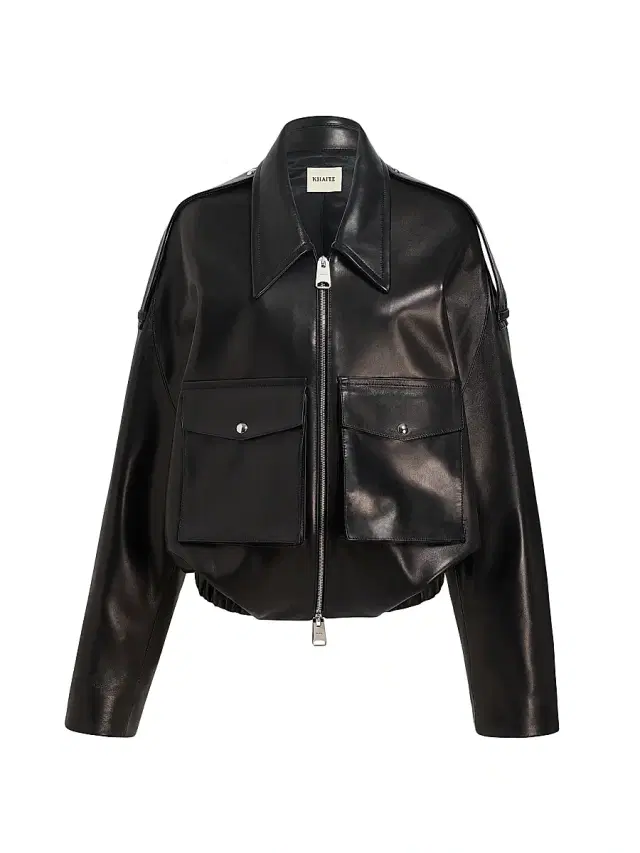 Khaite Women's Owey Leather Bomber Jacket - Black
