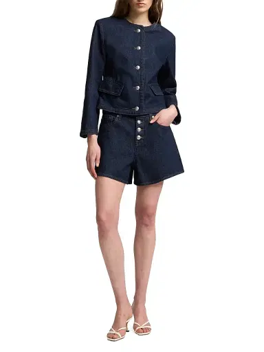 7 For All Mankind Women's Kori Denim A-Line Shorts - Smoove | Thumbnail 2 7 For All Mankind Women's Kori Denim A-Line Shorts - Smoove | Thumbnail 2