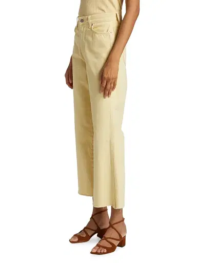 Veronica Beard Women's Taylor High-Rise Wide-Leg Crop Jeans | Thumbnail 4 Veronica Beard Women's Taylor High-Rise Wide-Leg Crop Jeans | Thumbnail 4