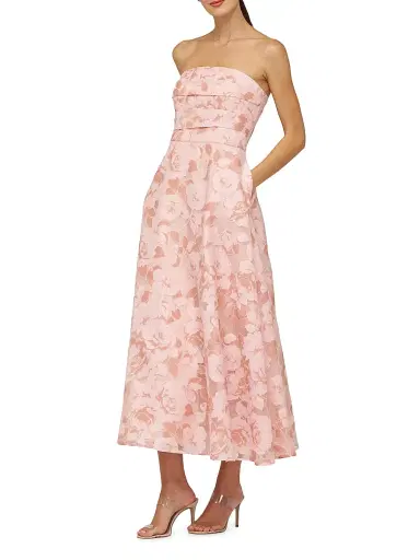 Kay Unger Women's Emmeline Burnout Toile Cocktail Dress - Misty Rose | Thumbnail 2 Kay Unger Women's Emmeline Burnout Toile Cocktail Dress - Misty Rose | Thumbnail 2