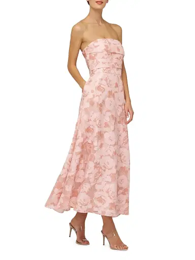Kay Unger Women's Emmeline Burnout Toile Cocktail Dress - Misty Rose | Thumbnail 4 Kay Unger Women's Emmeline Burnout Toile Cocktail Dress - Misty Rose | Thumbnail 4