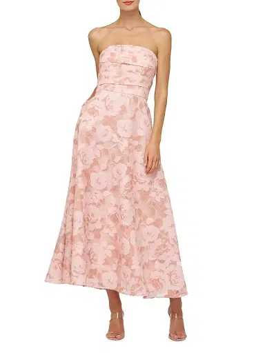 Kay Unger Women's Emmeline Burnout Toile Cocktail Dress - Misty Rose | Thumbnail 5 Kay Unger Women's Emmeline Burnout Toile Cocktail Dress - Misty Rose | Thumbnail 5