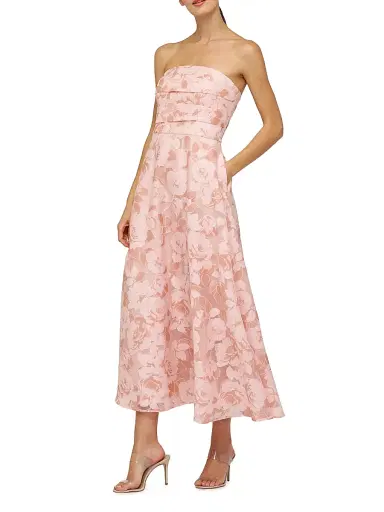 Kay Unger Women's Emmeline Burnout Toile Cocktail Dress - Misty Rose | Thumbnail 7 Kay Unger Women's Emmeline Burnout Toile Cocktail Dress - Misty Rose | Thumbnail 7
