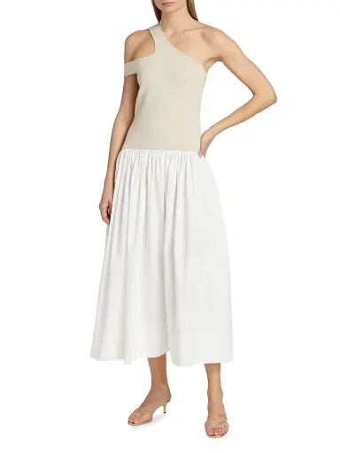 Et Ochs Women's Tori Stretch-Cotton Cut-Out Midi-Dress | Thumbnail 2 Et Ochs Women's Tori Stretch-Cotton Cut-Out Midi-Dress | Thumbnail 2