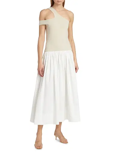 Et Ochs Women's Tori Stretch-Cotton Cut-Out Midi-Dress | Thumbnail 3 Et Ochs Women's Tori Stretch-Cotton Cut-Out Midi-Dress | Thumbnail 3