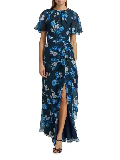 Shoshanna Women's Macie Floral Maxi Dress - Indigo Multi | Thumbnail 2 Shoshanna Women's Macie Floral Maxi Dress - Indigo Multi | Thumbnail 2