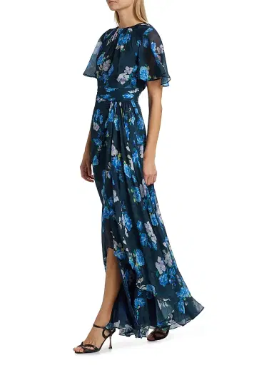 Shoshanna Women's Macie Floral Maxi Dress - Indigo Multi | Thumbnail 4 Shoshanna Women's Macie Floral Maxi Dress - Indigo Multi | Thumbnail 4
