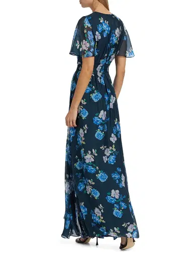 Shoshanna Women's Macie Floral Maxi Dress - Indigo Multi | Thumbnail 5 Shoshanna Women's Macie Floral Maxi Dress - Indigo Multi | Thumbnail 5