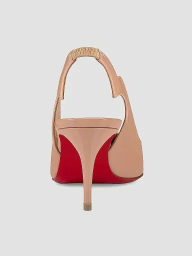 Christian Louboutin Women's Hot Chick Sling 70MM Patent Leather Pumps - Beige - Size 12 | Thumbnail 3 Christian Louboutin Women's Hot Chick Sling 70MM Patent Leather Pumps - Beige - Size 12 | Thumbnail 3